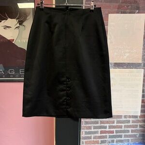 Vintage Cristina’s Button Front Black Skirt